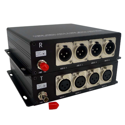 4 Ch AES/EBU Balanced audio over fiber