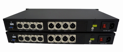 4 Ch Bi-Directional (2 way) Balanced Audio Fiber Extender