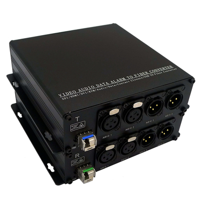 2 Ch Bi-directional (2 way) Balanced Audio Fiber Extender